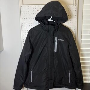 Magellan Outdoors Ski Jacket Women's Size XL Black Long Sleeve Hooded Winter